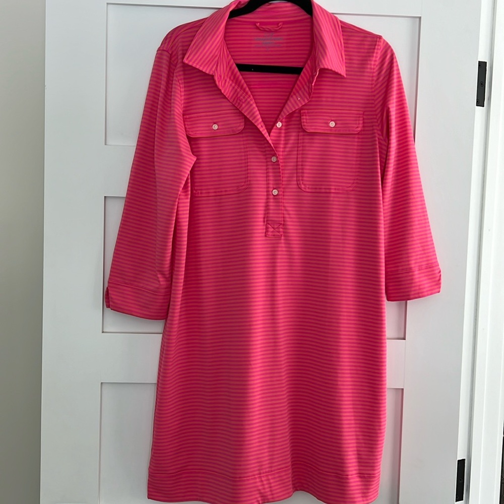 Vineyard Vines Striped Margo Shirt Dress,  Sankaty  Large